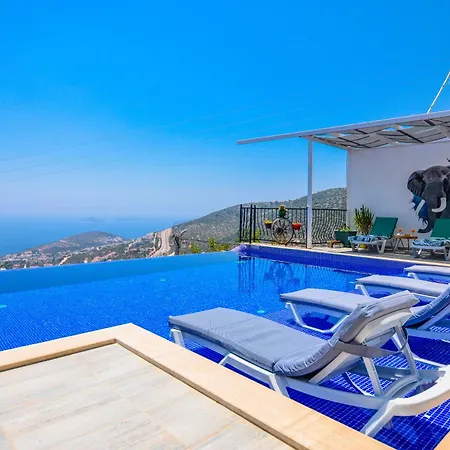 Sea View For 10 People In Kalkan 别墅 *